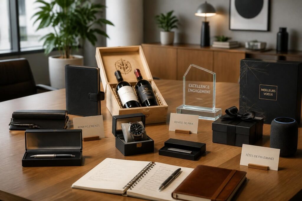découvrez notre guide complet pour choisir les cadeaux d'affaires adaptés à chaque occasion et budget, afin de renforcer vos relations professionnelles avec impact et élégance.