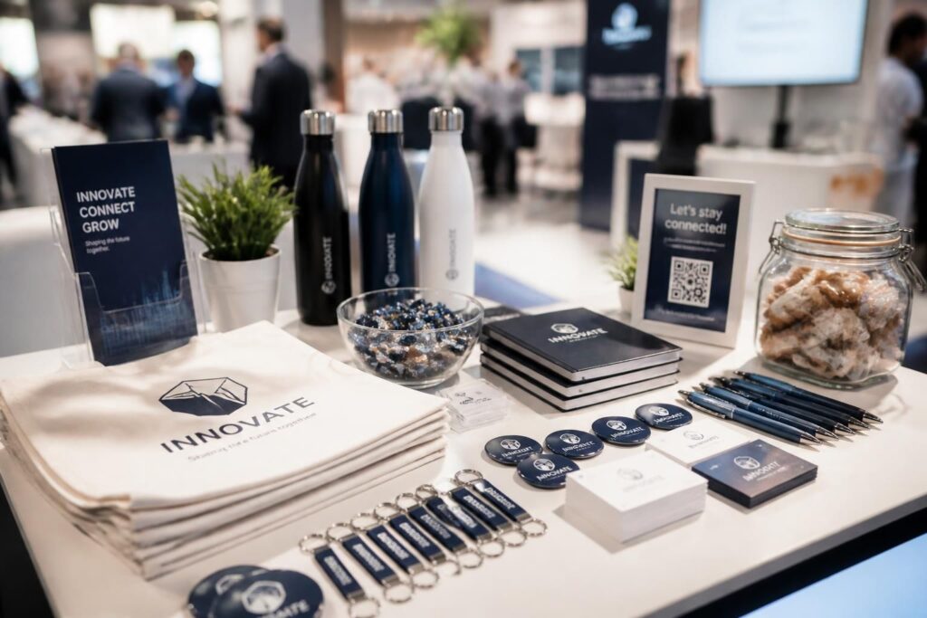 découvrez la checklist des goodies indispensables pour réussir votre stand au salon et attirer l'attention de vos visiteurs efficacement.