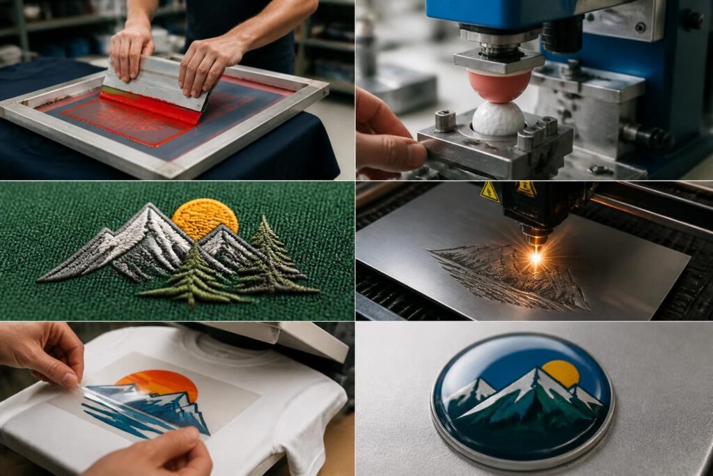 découvrez les techniques de marquage expliquées en détail : sérigraphie, tampographie, broderie, gravure laser, transfert et doming pour personnaliser vos produits avec qualité et précision.