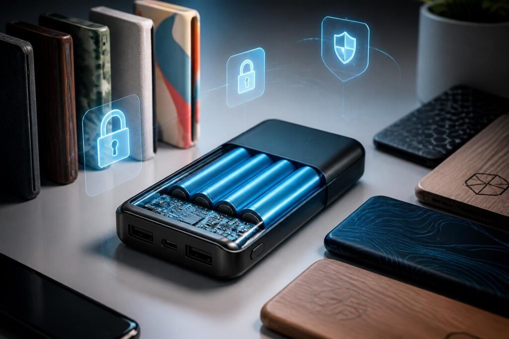 découvrez les powerbanks publicitaires alliant grande capacité, sécurité optimale des données et options de personnalisation pour promouvoir efficacement votre marque.